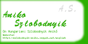 aniko szlobodnyik business card